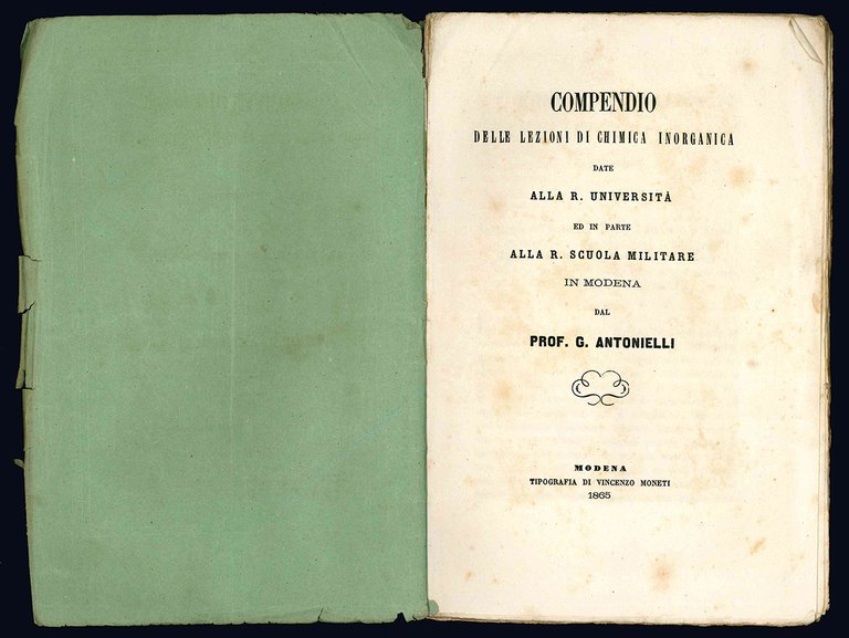 Compendio delle lezioni di chimica inorganica date nella R. Università …