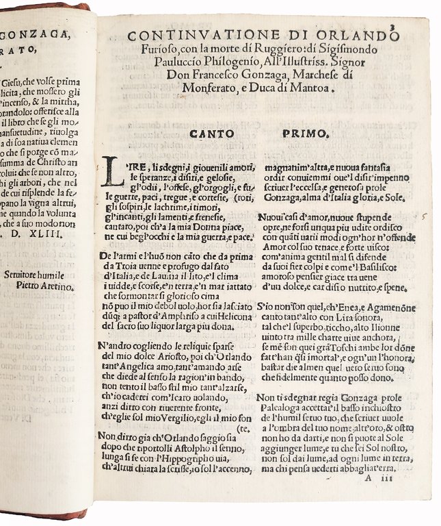 Continuatione di Orlando Furioso, con la morte di Ruggiero. Auttore …