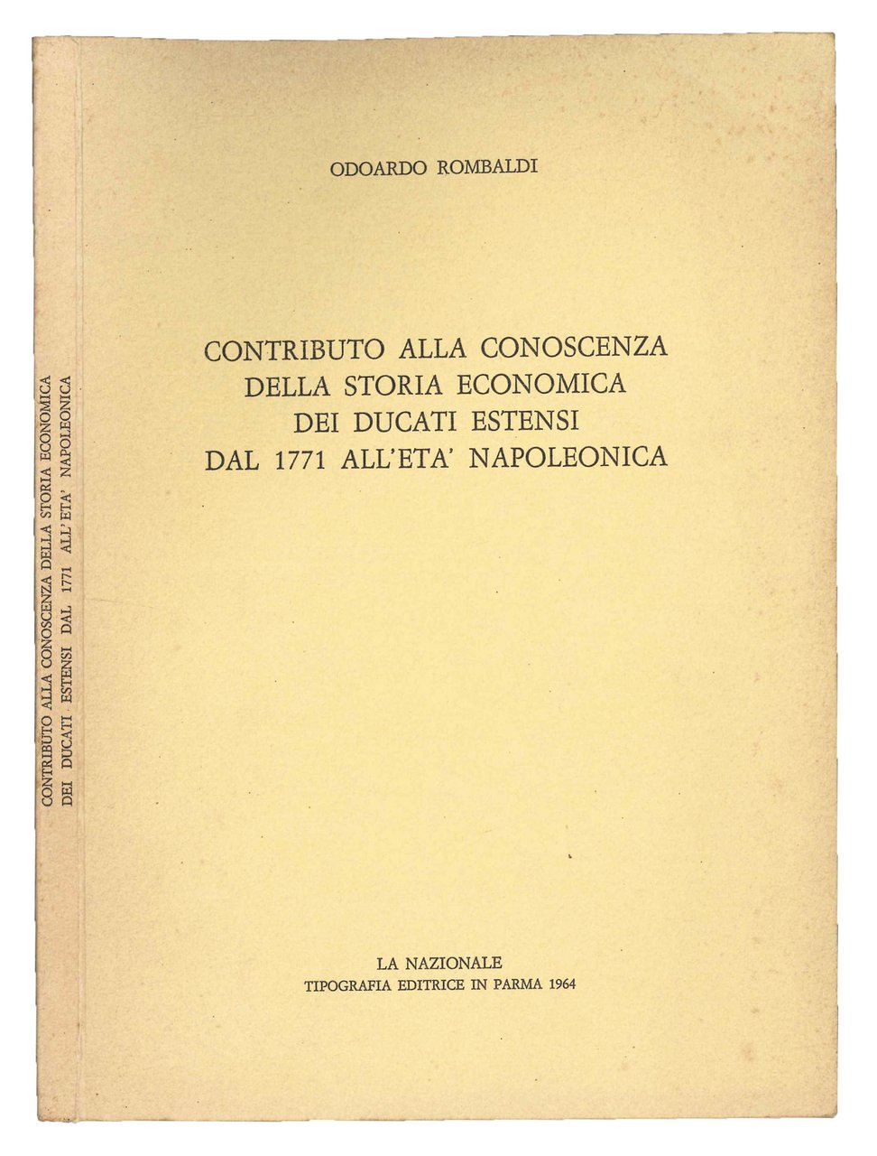 Contributo alla conoscenza della storia economica dei Ducati Estensi dal … | Immagine principale