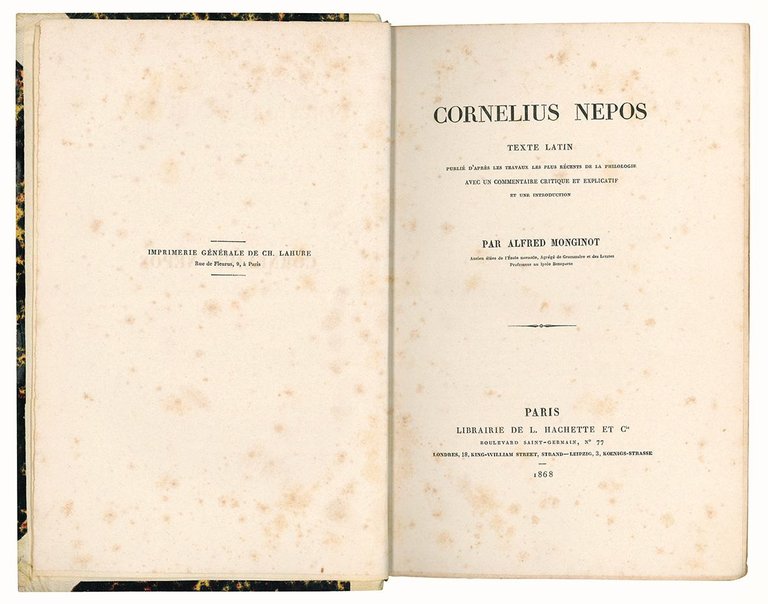 Cornelius Nepos. Texte latin publié d'après les travaux les plus …