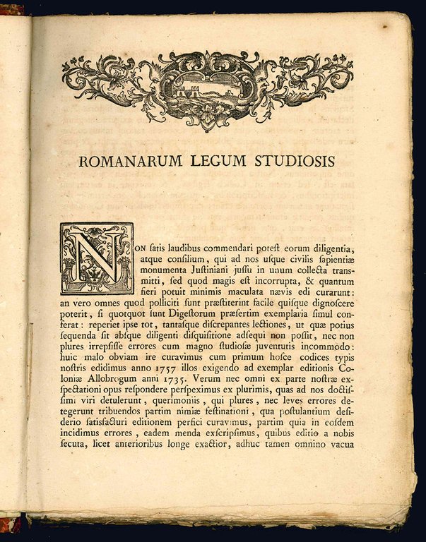 Corpus Juris Civilis quo jus universum Justinianeum comprehenditur. Tomus I …