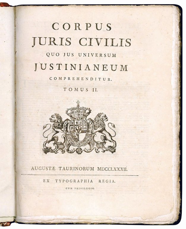 Corpus Juris Civilis quo jus universum Justinianeum comprehenditur. Tomus I …