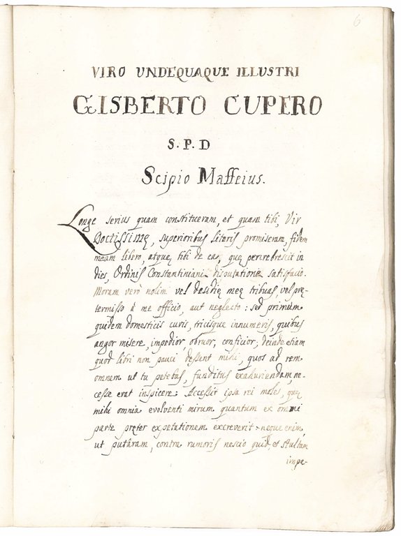 De fabula equestris Ordinis Constantiniani Scipionis Maffeii Marchionis. Manoscritto cartaceo … | Immagine Gallery 3