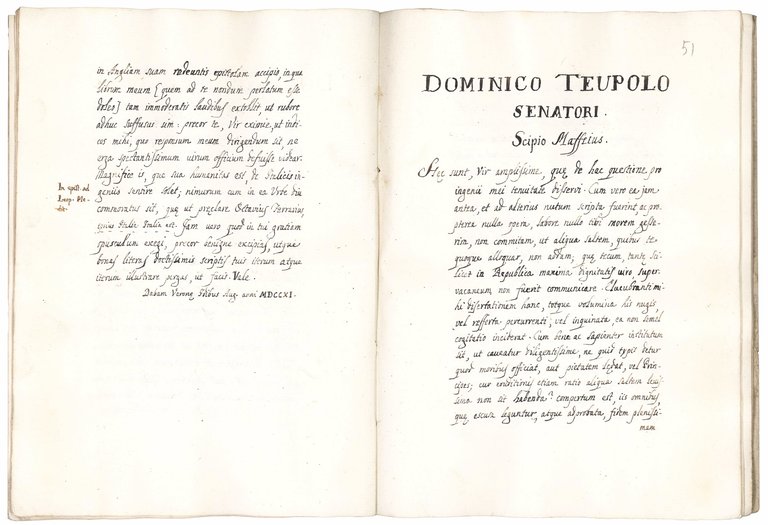 De fabula equestris Ordinis Constantiniani Scipionis Maffeii Marchionis. Manoscritto cartaceo … | Immagine Gallery 5