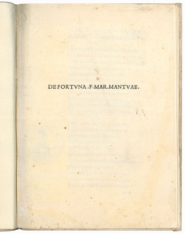 De fortuna. F. Mar. Mantuae