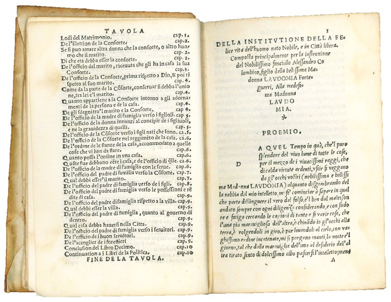 De la institutione di tutta la vita de l'huomo nato …