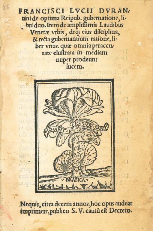 De Optima Reipub. gubernatione, libri duo. Item de amplissimis Laudibus …