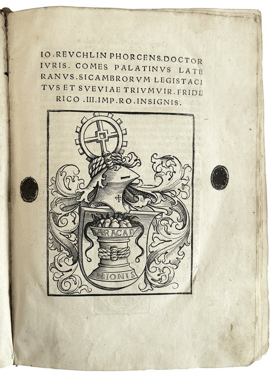 [...] De rudimentis hebraicis. Colophon: Phorce in aedib. Tho. Anshelmi …