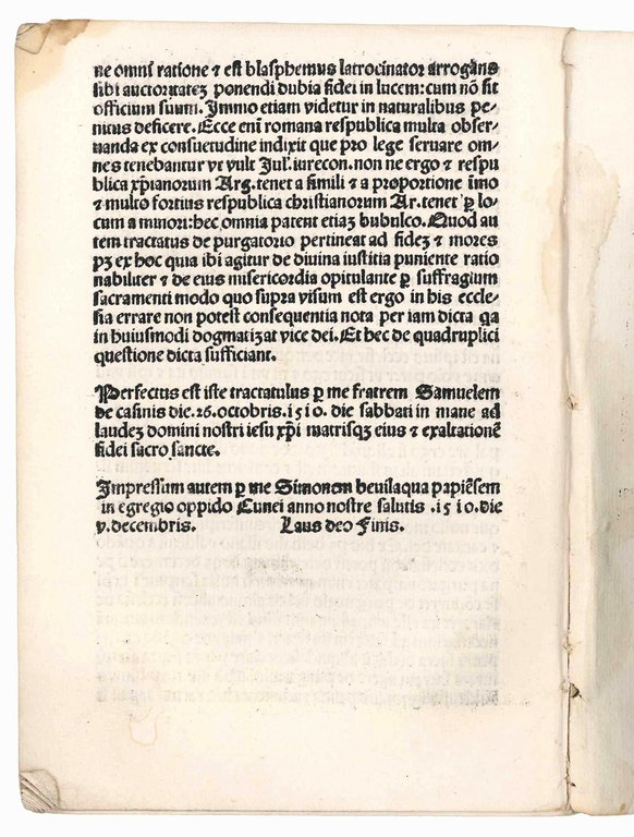 De statu ecclesie. De purgatorio. De suffragijs defunctorum. De corpore …