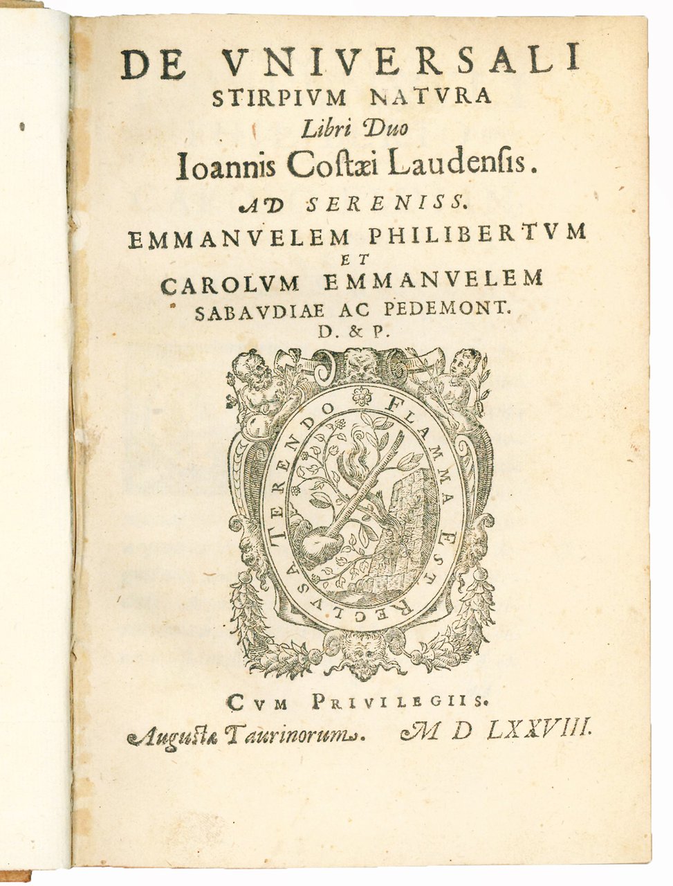 De universali stirpium natura libri duo Ioannis Costaei Laudensis