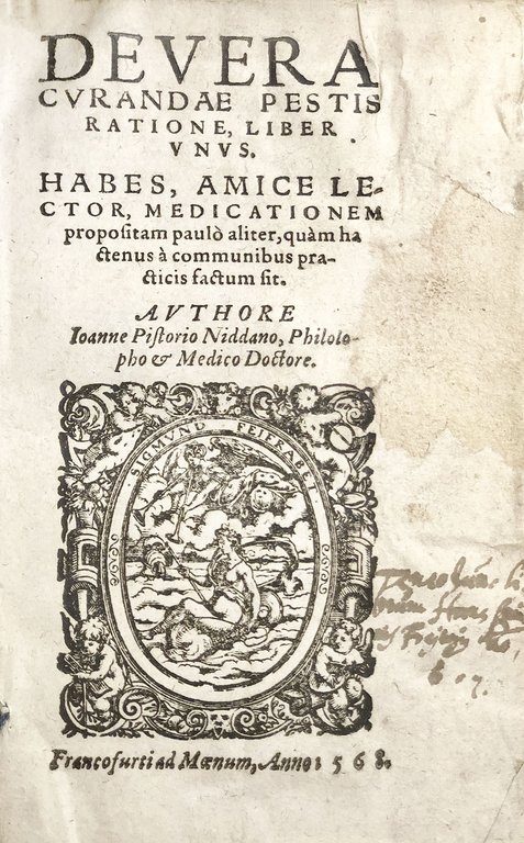 De vera curandae pestis ratione, liber unus [...]