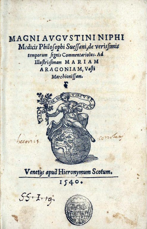 De verissimis temporum signis Commentariolus. Ad Ill.ssimam Mariam Aragoniam, Vasti …
