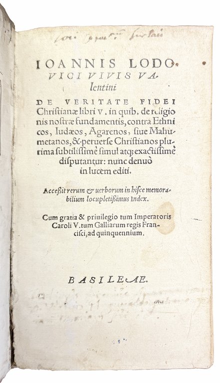 De veritate fidei Christianae libri V. in quib. de religionis …