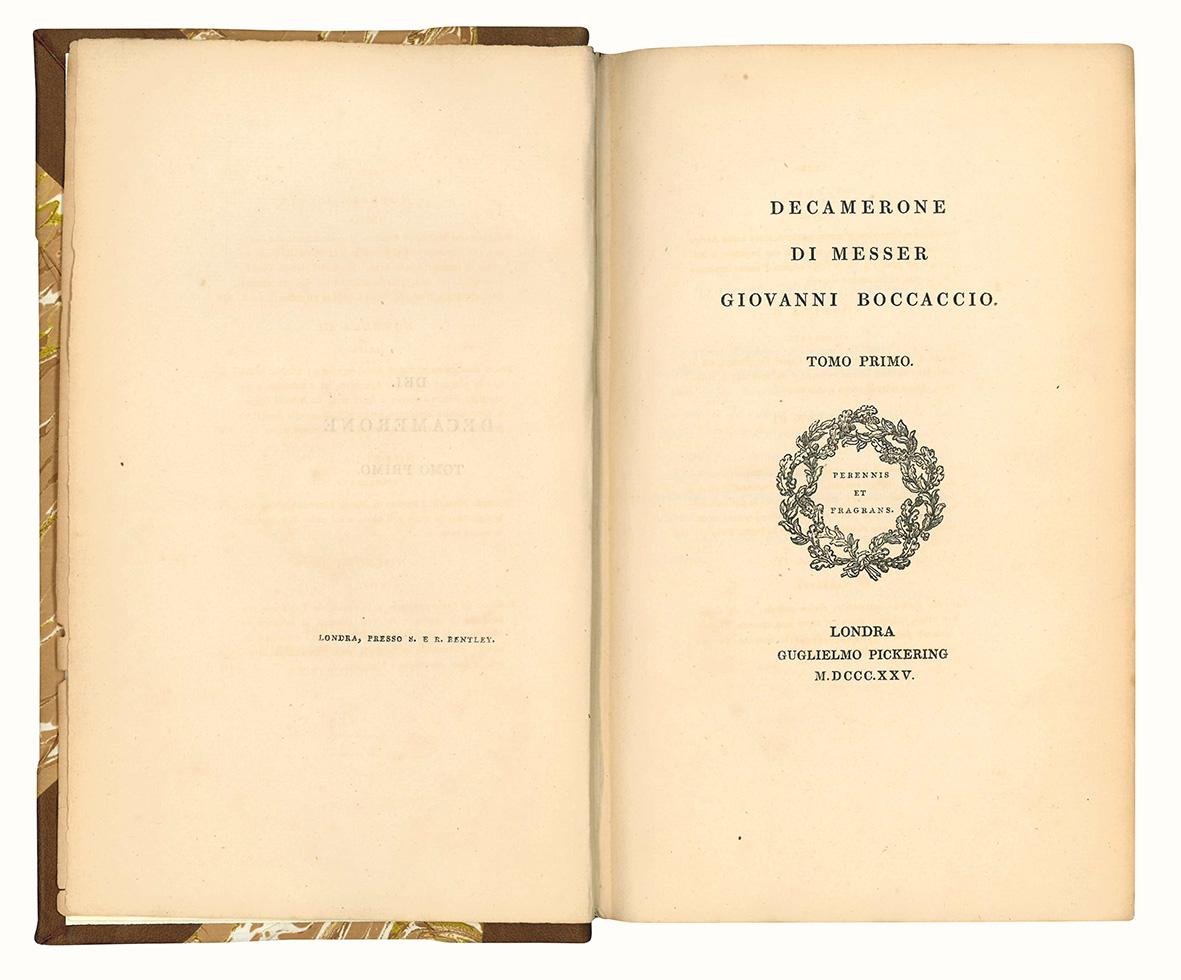 Decamerone di messer Giovanni Boccaccio. Tomo primo (-terzo).