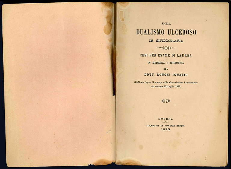 Del dualismo ulceroso in sifilografia. Tesi per esame di laurea …
