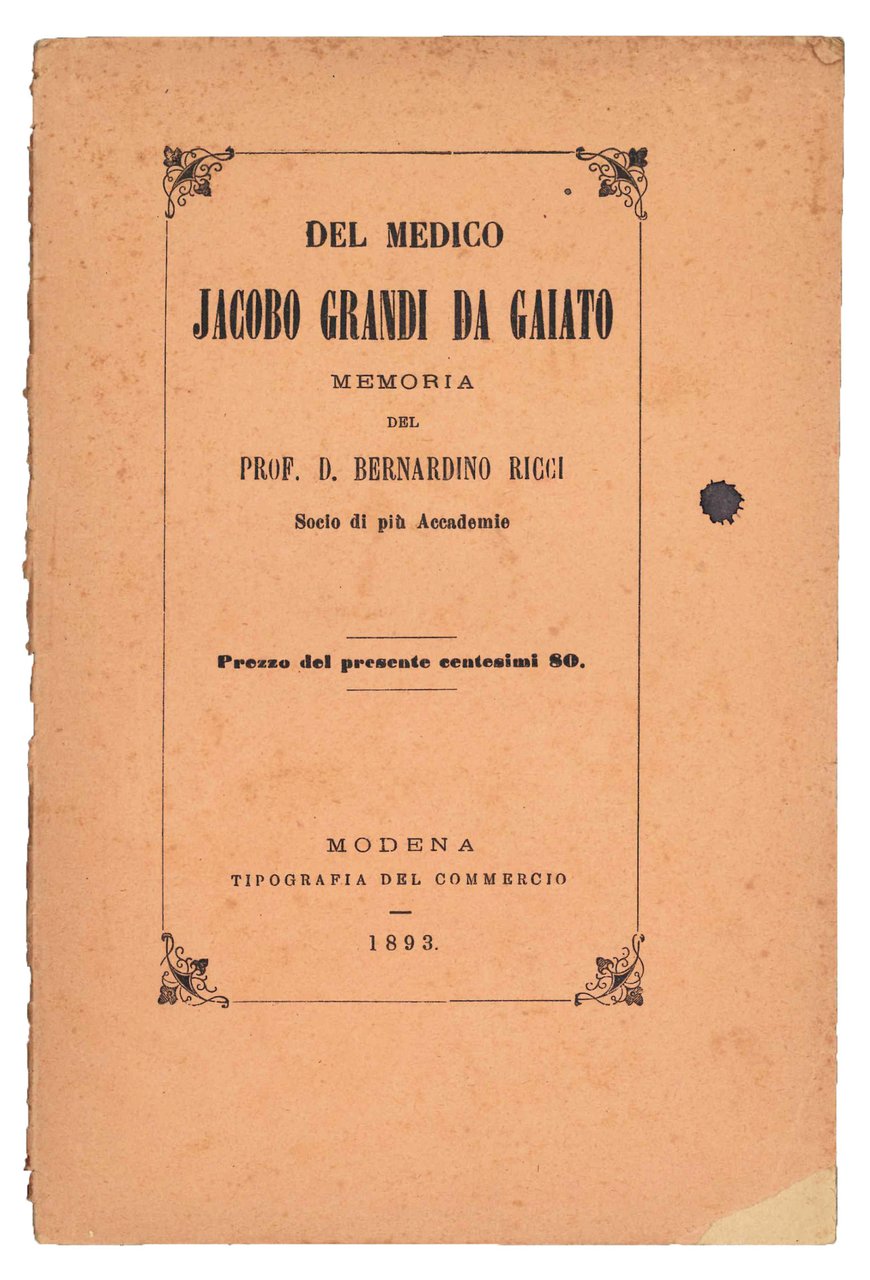 Del medico Jacobo Grandi da Gaiato. | Immagine principale