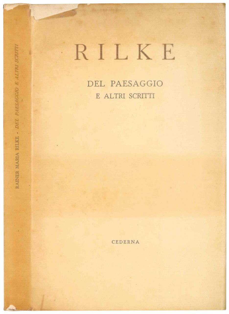 Del paesaggio e altri scritti. | Immagine principale