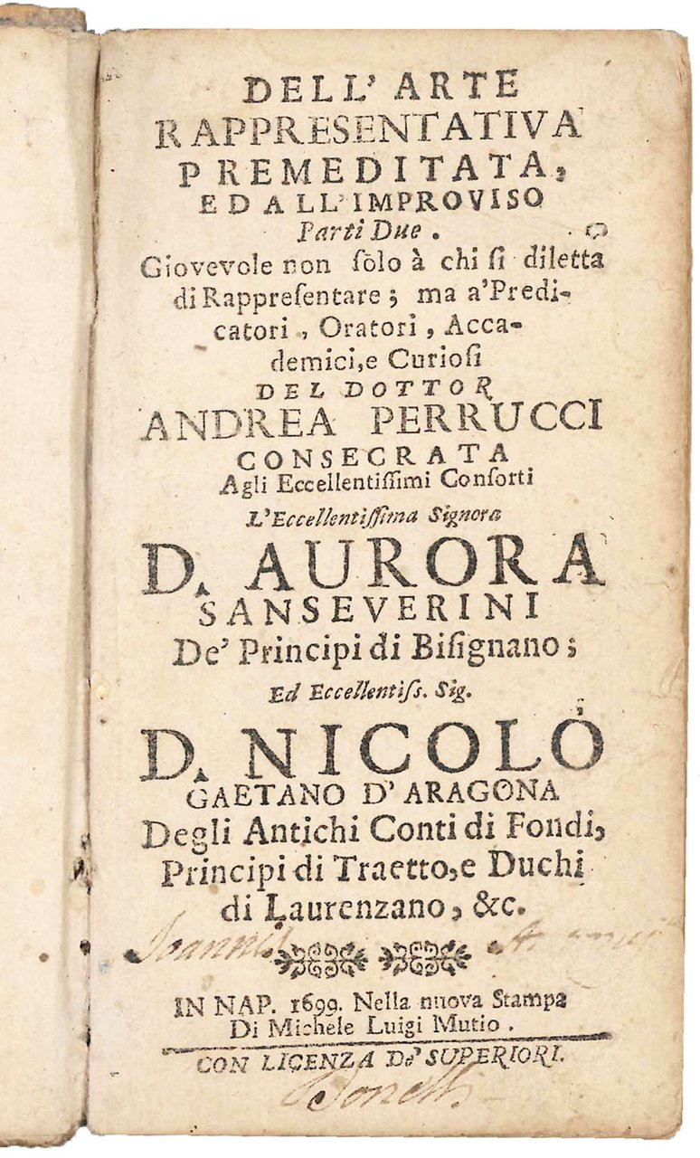 Dell'arte rappresentativa premeditata, ed all'improviso parti due. Giovevole non solo …
