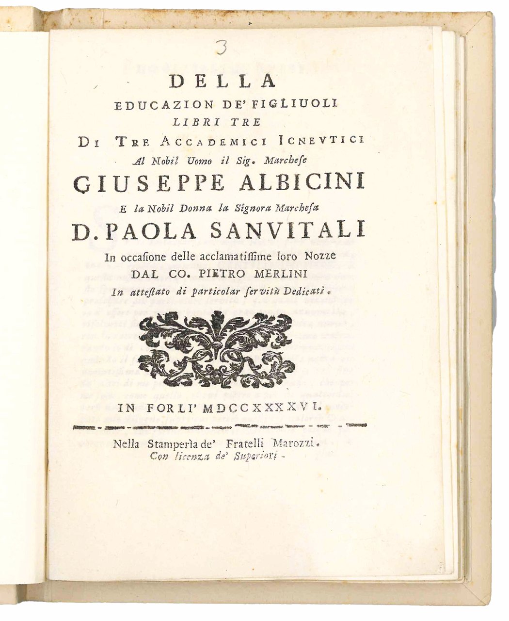 Della Educazion de' Figliuoli libri tre...