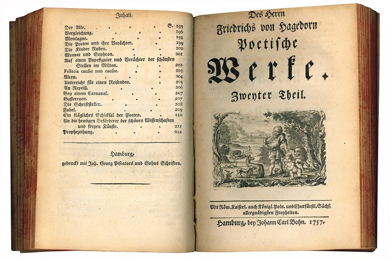 Des Herrn Friedrichs von Hagedorn poetische Werke.