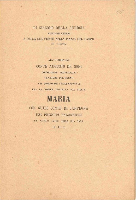 Di Giacomo della Guercia scultore senese e della sua fonte … | Immagine Gallery 2