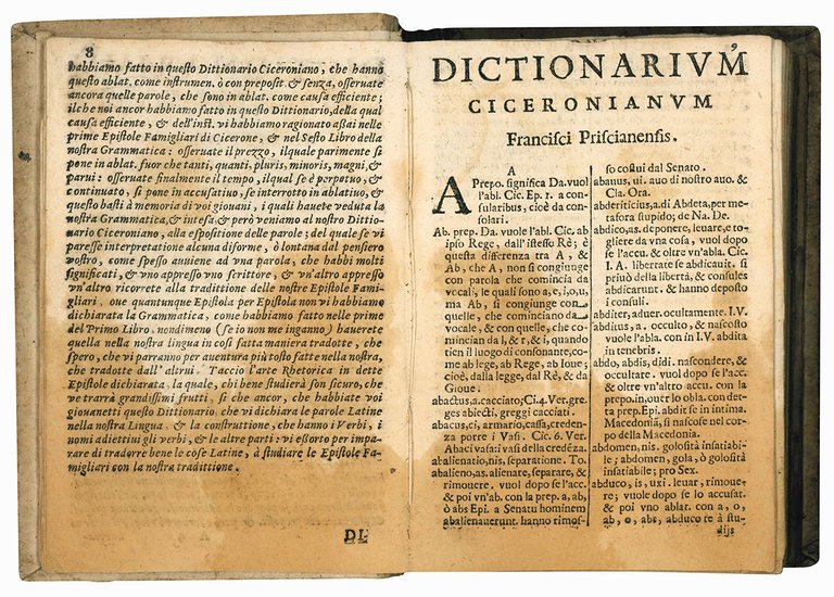 Dictionarium Ciceronianum Francisci Priscianensis. In quo omnia vocabula Ciceroniana leguntur, …