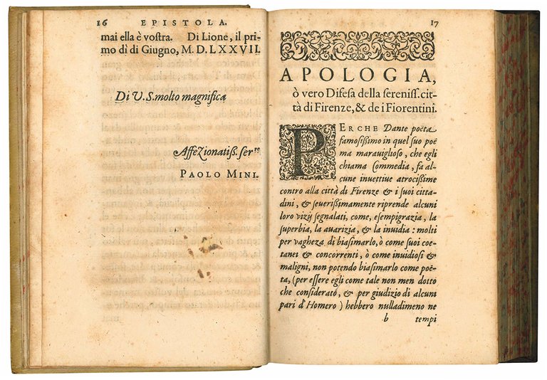 Difesa della citta di Firenze, et de i fiorentini. Contra …