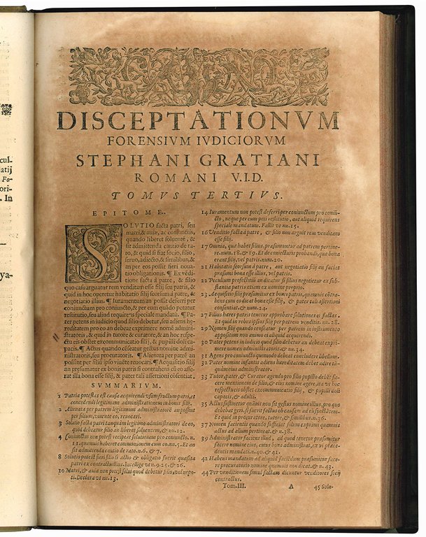 Disceptationum forensium iudiciorum Stephani Gratiani romani V. I. D. Tomus …