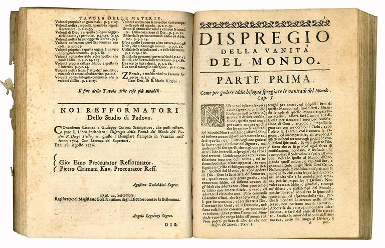 Dispregio della vanità del mondo del padre f. Diego Stella …