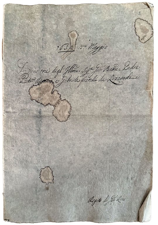 Divisione degli Ill.mi Sig.ri Gio: Battista, Padre Pier Antonio, e … | Immagine Gallery 2