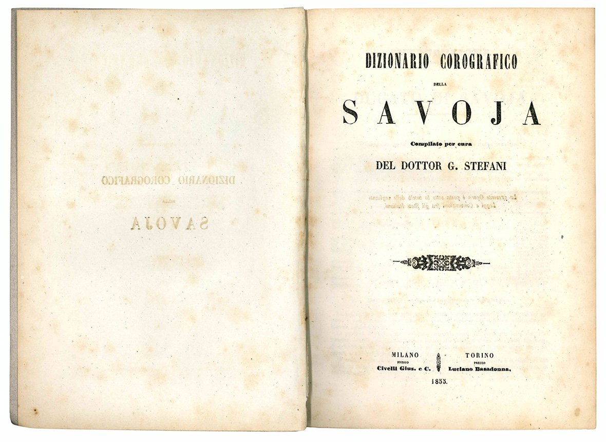 Dizionario corografico della Savoja.