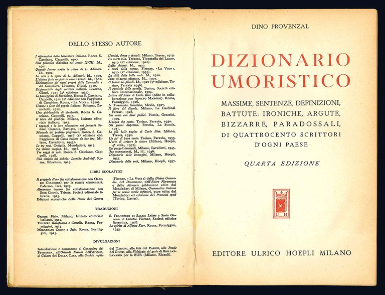 Dizionario umoristico. Massime, sentenze, definizioni, battute: ironiche, argute, bizzarre, paradossali, …
