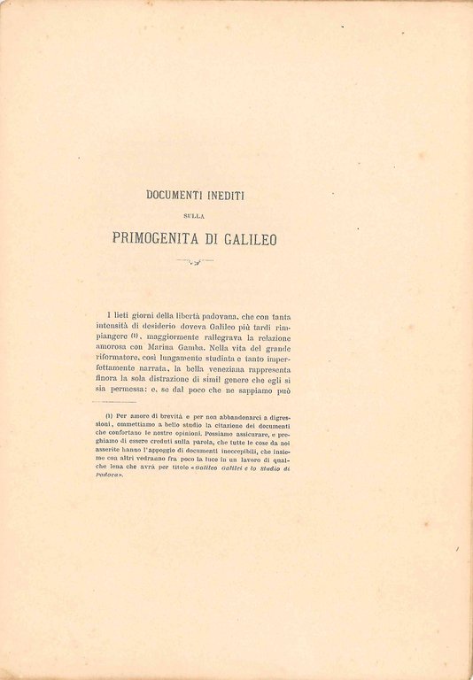 Documenti inediti sulla primogenia di Galileo pubblicati ed illustrati da … | Immagine Gallery 2