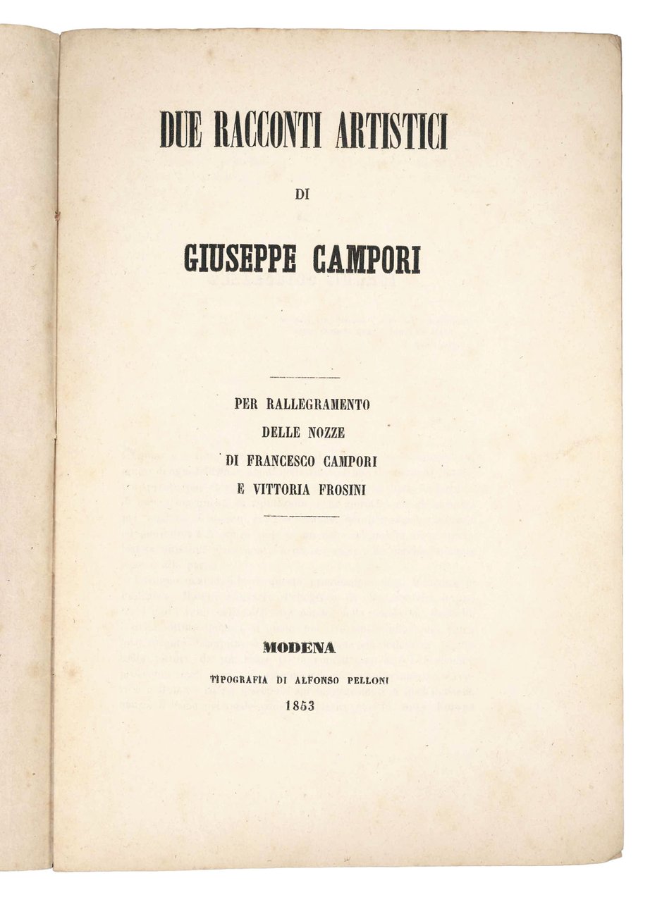 Due racconti artistici. | Immagine principale