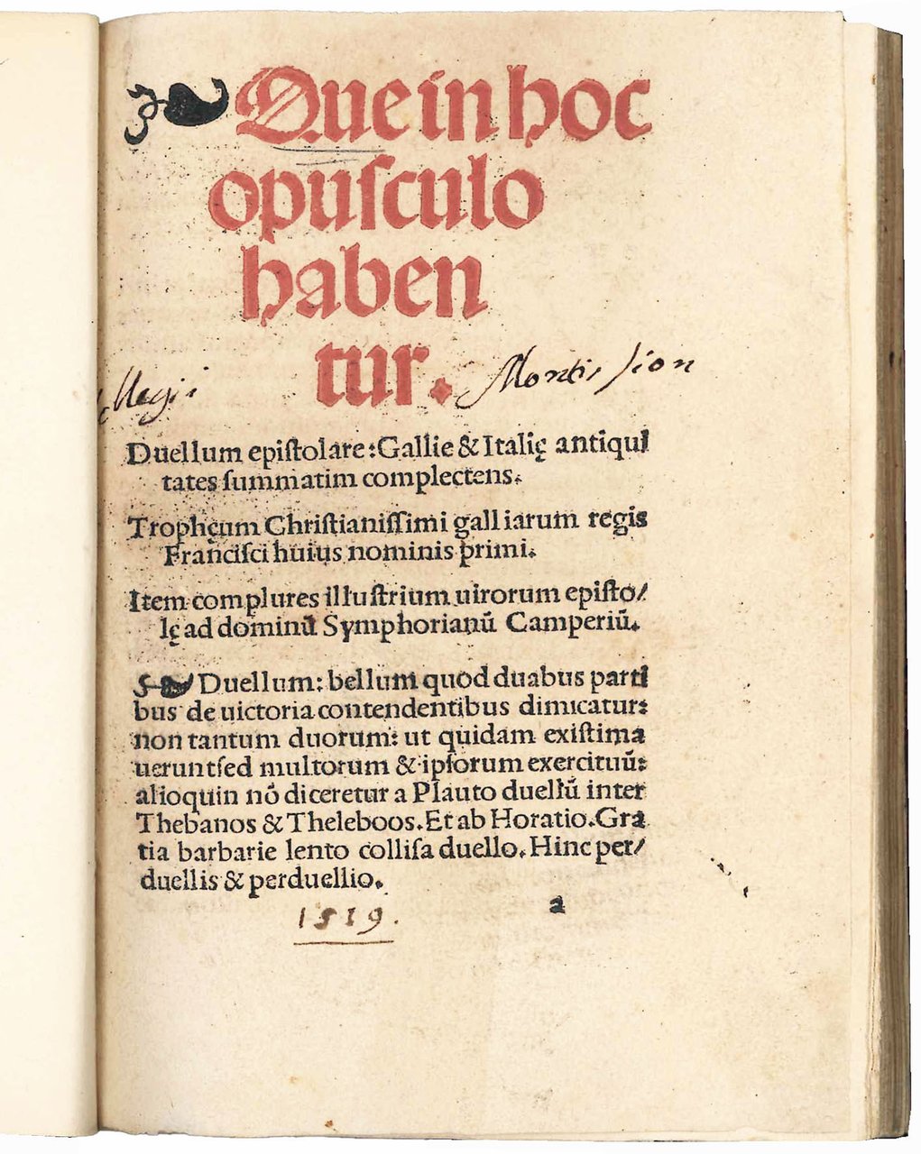 Duellum epistolare: Gallie &amp; Italiæ antiquitates summatis complectens. Trophaeum Christianissimi …