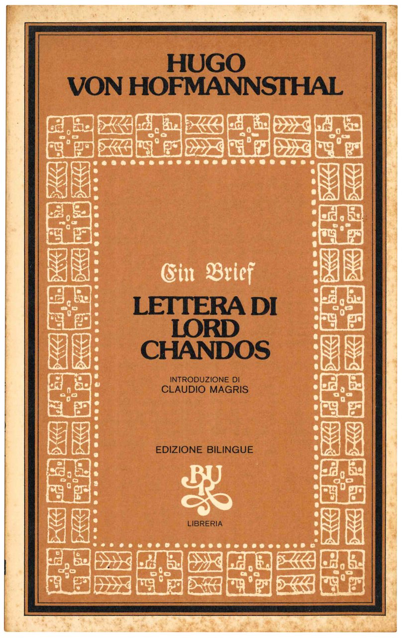 Ein Brief. Lettera di lord Chandos. Introduzione di Claudio Magris. … | Immagine principale
