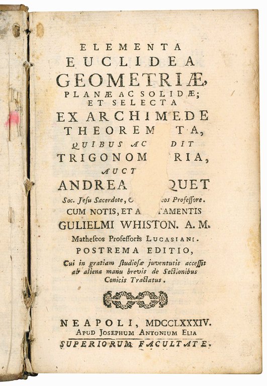 Elementa euclidea geometriae, planae ac solidae; et selecta ex Archimede …