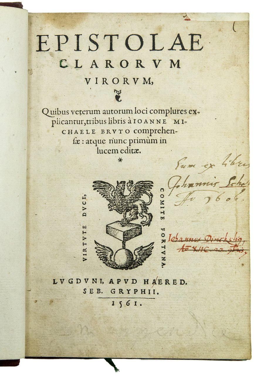 Epistolae clarorum virorum. Quibus veterum autorum complures explicantur, tribus libris …