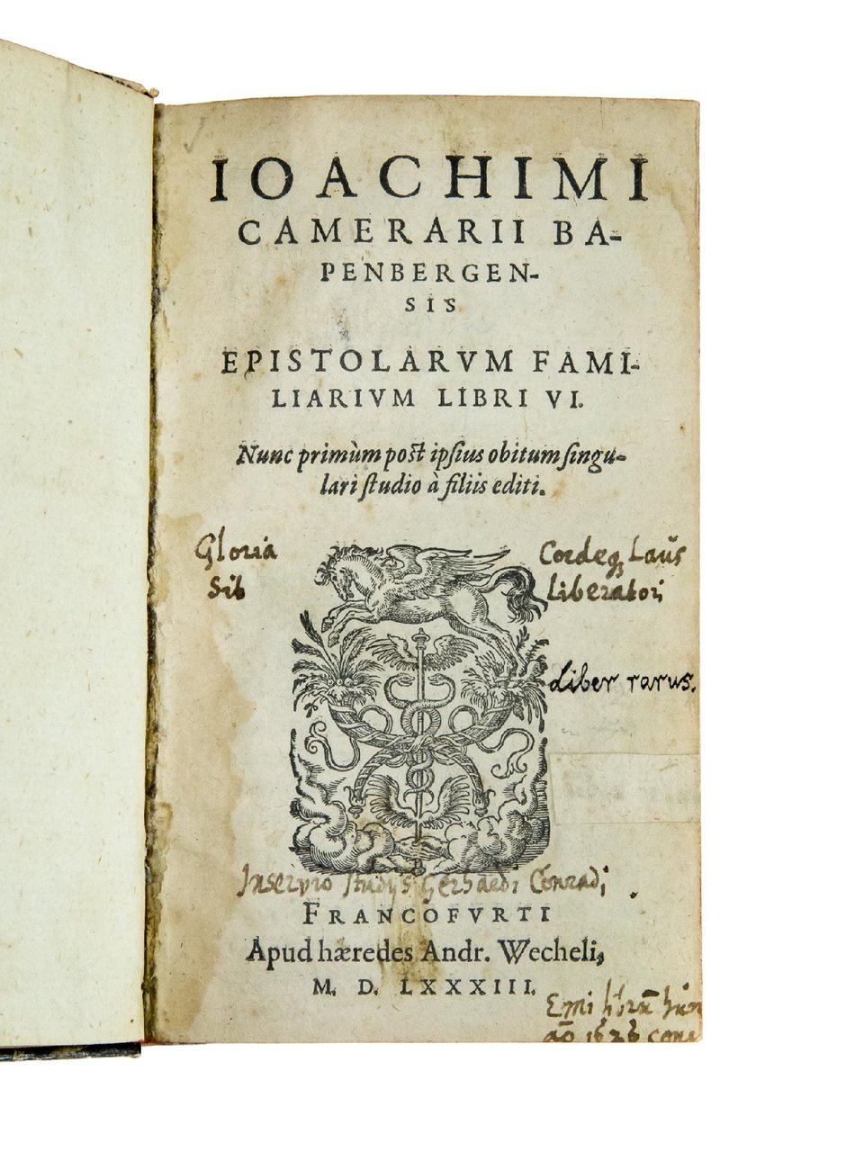 Epistolarum familiarium libri VI. Nunc Primùm post ipsius obitum singulari …