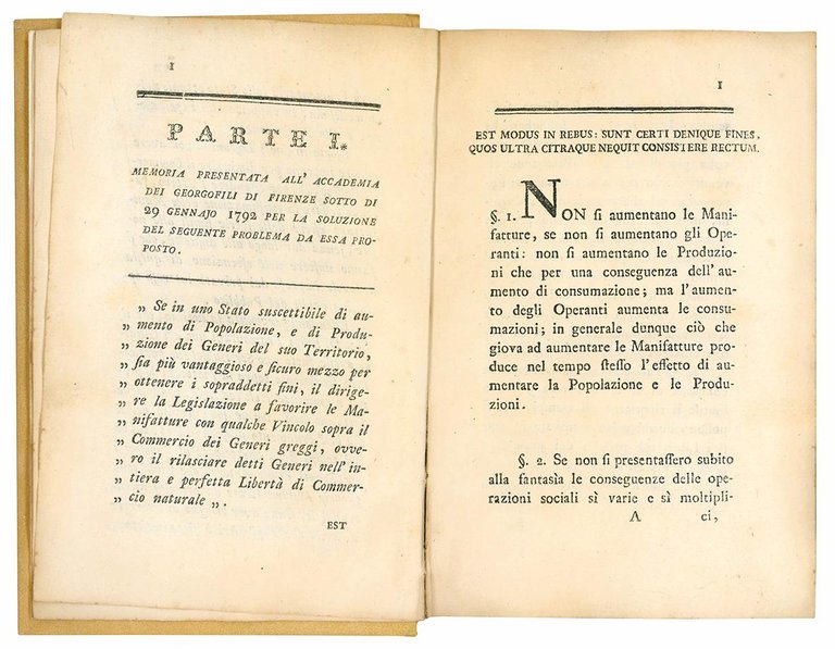 Esame del commercio attivo toscano e dei mezzi di estenderlo, …