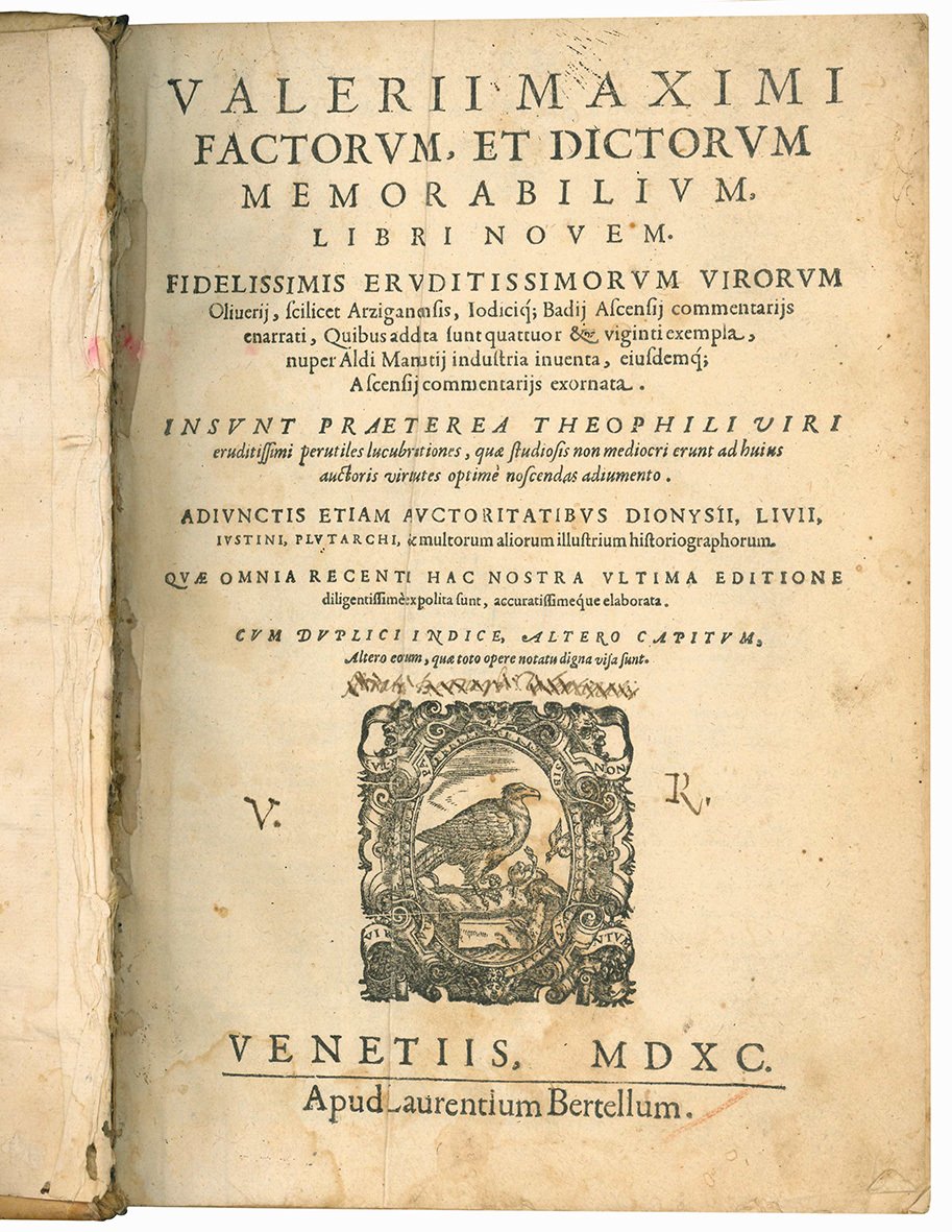 Factorum, et dictorum memorabilium, libri novem. Fidelissimis eruditissimorum virorum Oliverij, …