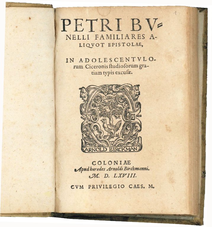 Familiares aliquot epistolae, in adolescentulorum Ciceronis studiosorum gratiam typis excusae