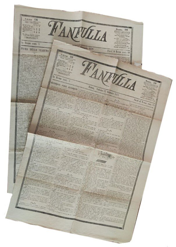 Fanfulla. 2 pubblicazioni: anno IX, nr. 10 del 12 gennaio …