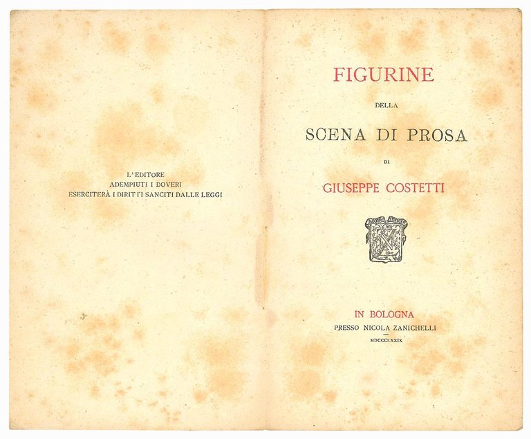 Figurine della scena di prosa.
