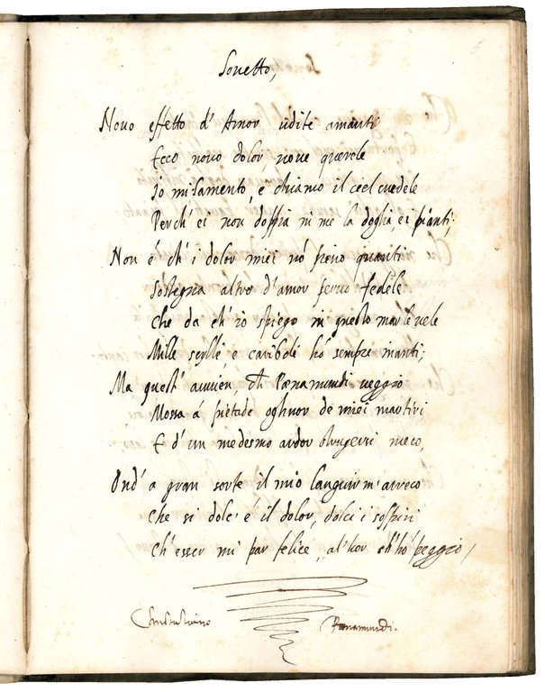 First line of text: "A chi tiene di me la …