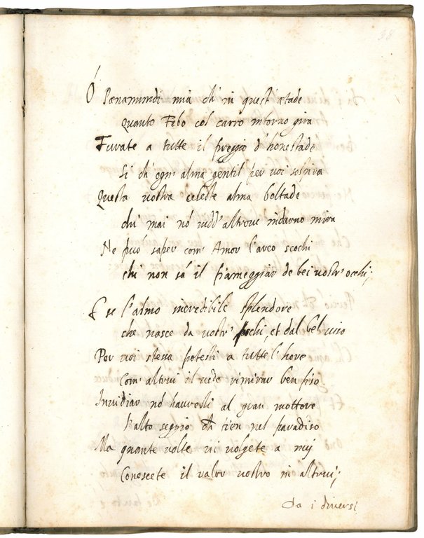 First line of text: "A chi tiene di me la …