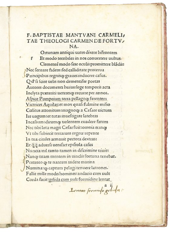 Fortuna. Colophon: Impressum Bononiae per Io. Antonium Platonide[m] de Benedictis: …