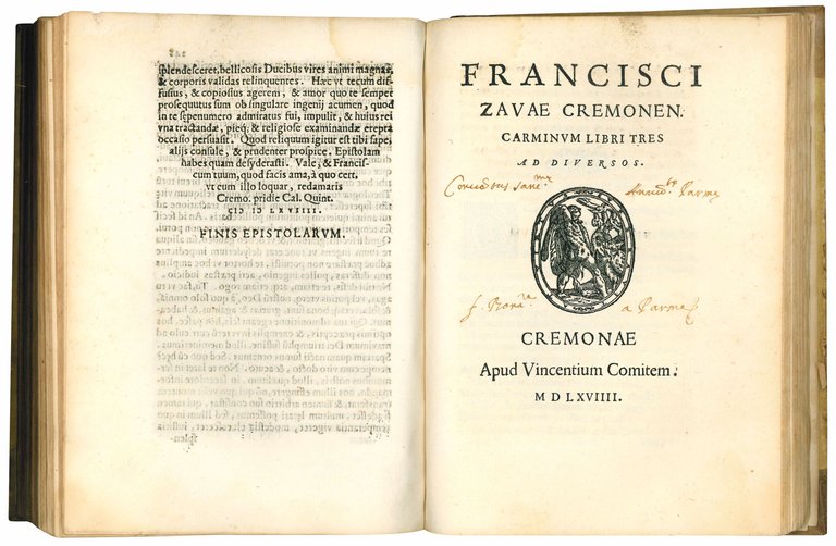 Francisci Zavae Cremonen. Orationes IV. Epistolarum lib. VIII. Carminum lib. …