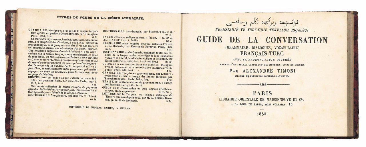 Fransizdjè vè turktchè tekellum riçalèci. Guide de la conversation (grammaire, … | Immagine principale
