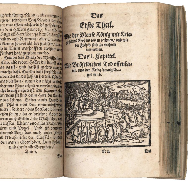 Froschmeuseler. Der Frösch und Meuse wunderbare Hoffhaltunge. Der fröhlichen / …